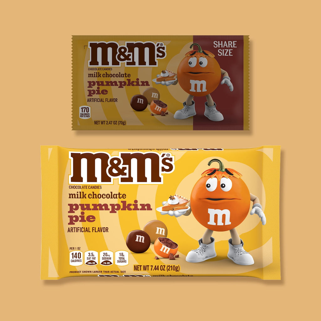 M&M'S Pumpkin Pie Milk Chocolate Candy - 7.44 Oz Bag