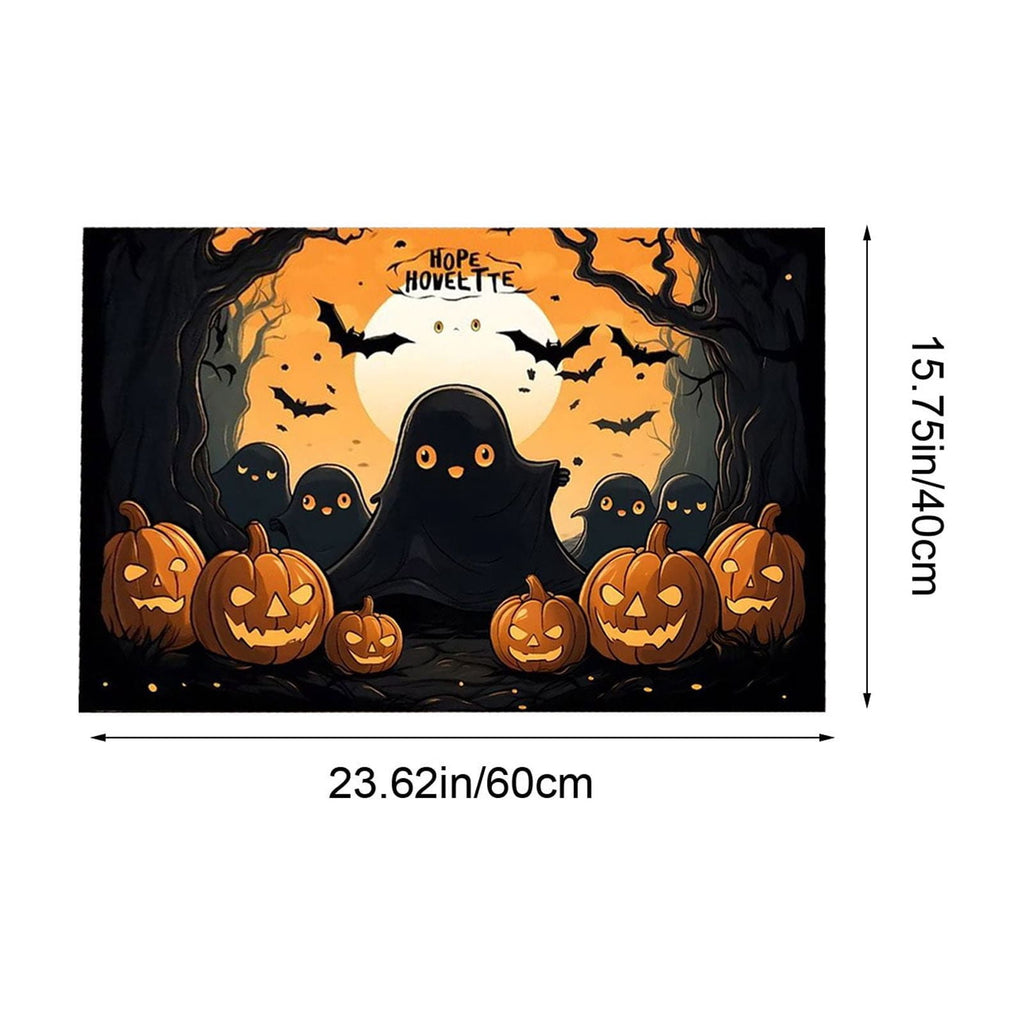 Vggrvlo Under5 Halloween Kitchen Rugs Mats for Floor Non Slip Extra Thick Chenille Door Mat Machine Washable Bath Mats Halloween Decorations