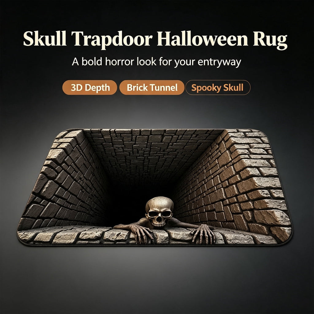 2026 New 3D Hole Rug, Rugs That Look like a Hole, Trap Optical Illusion Bottomless Non-slip Doormat for Door Entrance, Bathroom, Stairs, Playroom, Living Room, Or Area Decoration