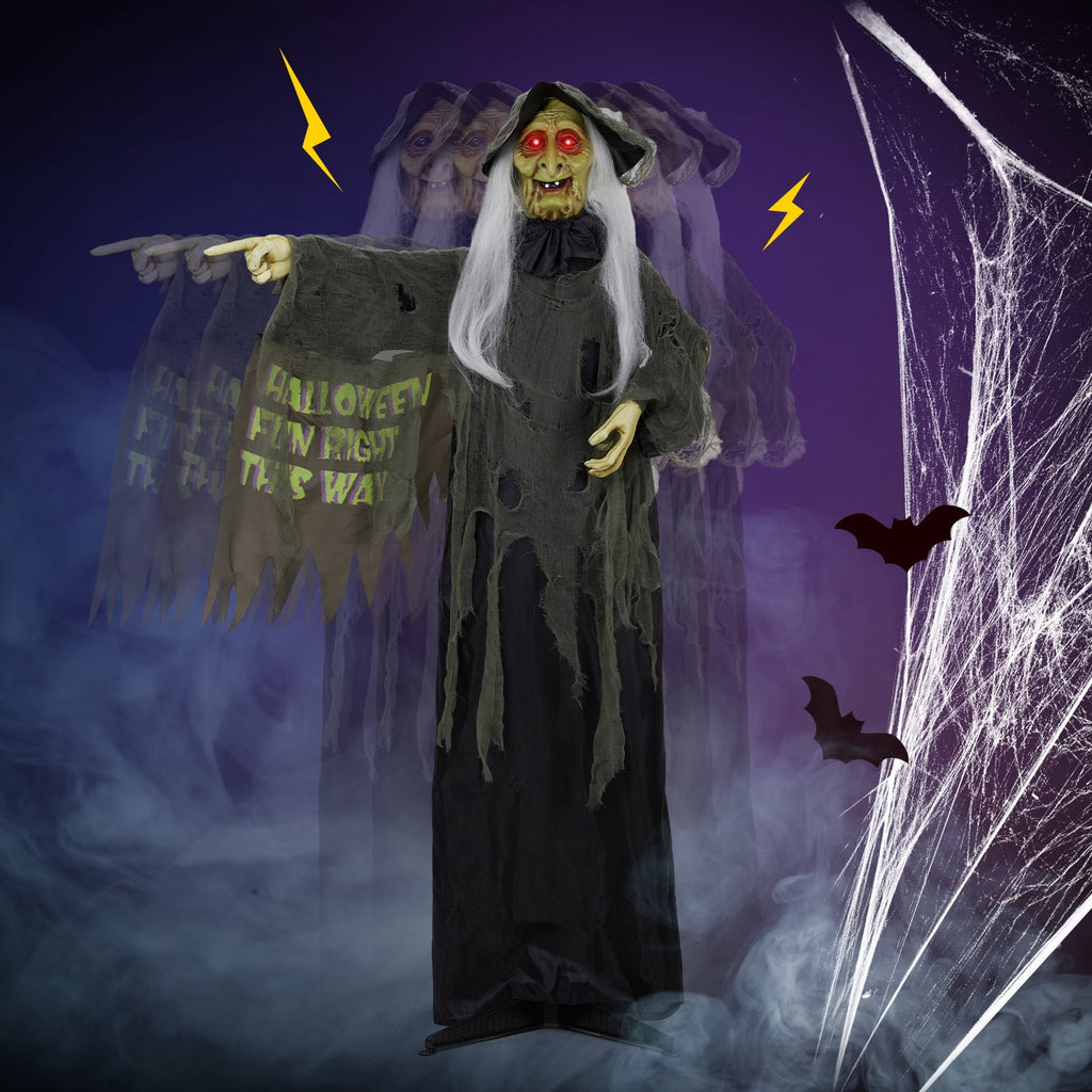 Yescom 9ft Flying Witch with Vulture & Owl Skeleton Halloween Outdoor Décor 2026