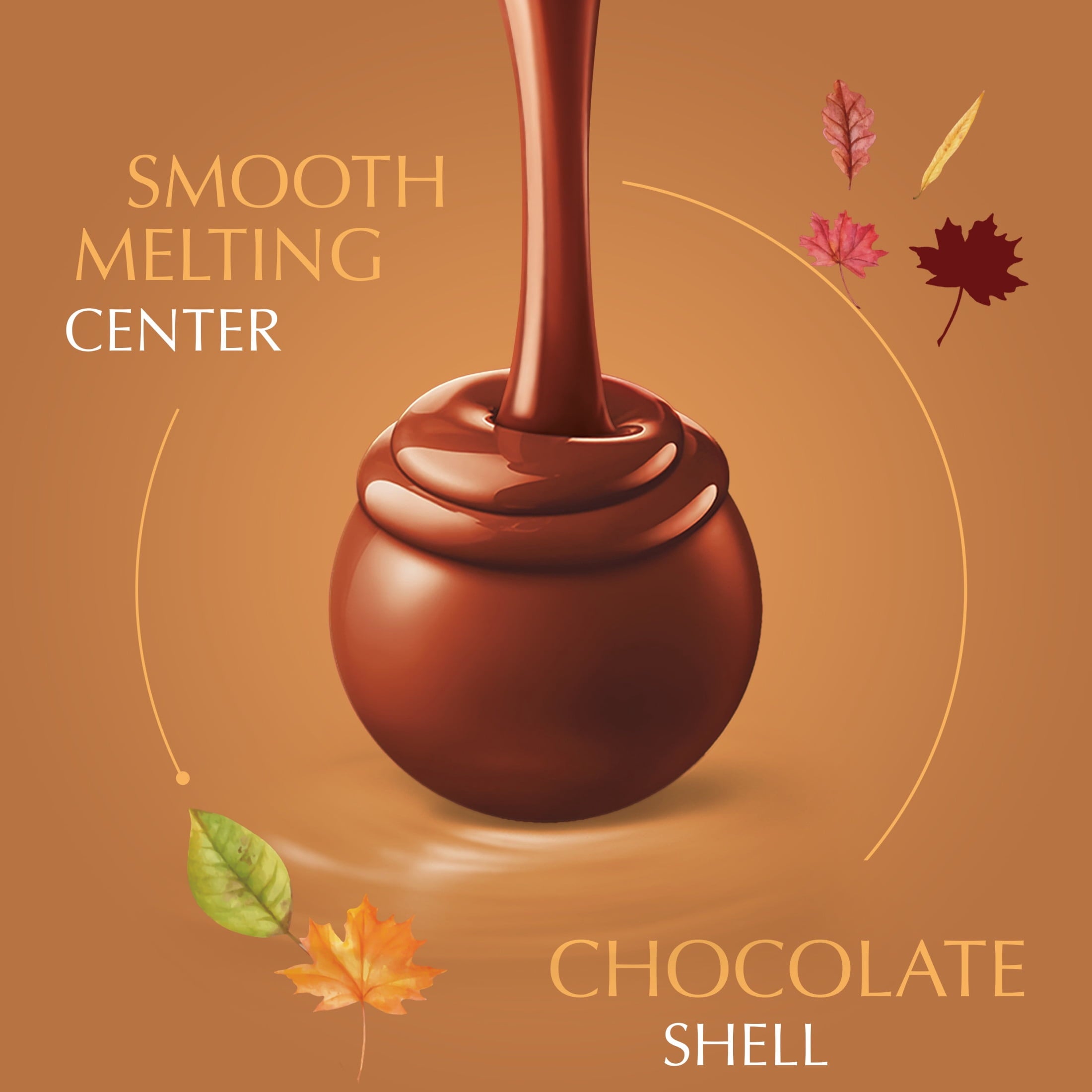 Lindt LINDOR Fall Assorted Milk Chocolate Candy Truffles, 5.1 oz. Bag