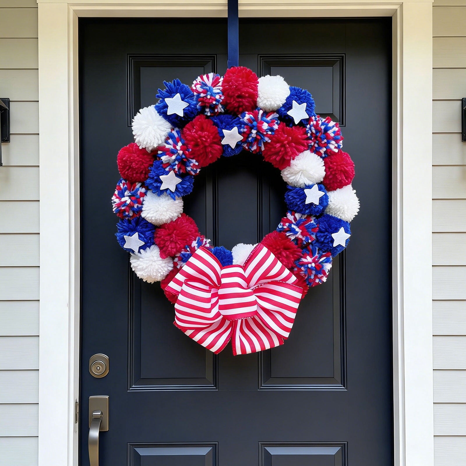 Gcvizuso Halloween Crescent Floral Wreath, Orange Red Rose Hydrangea Fall Front Door Decor for Autumn Harvest Celebration