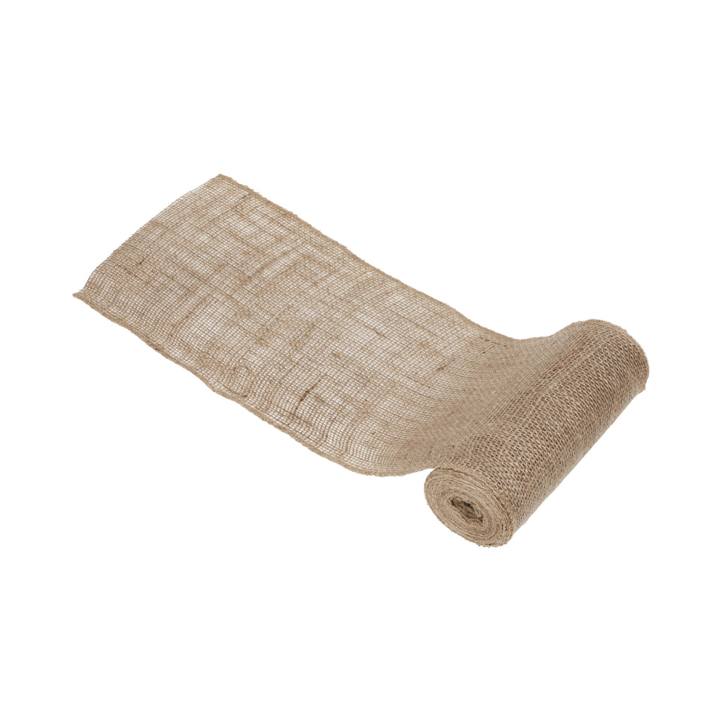 Love, Laugh, Craft Jute Naturalistic Needlework Fabric Precut Roll, 8" x 5-Yards, Natural