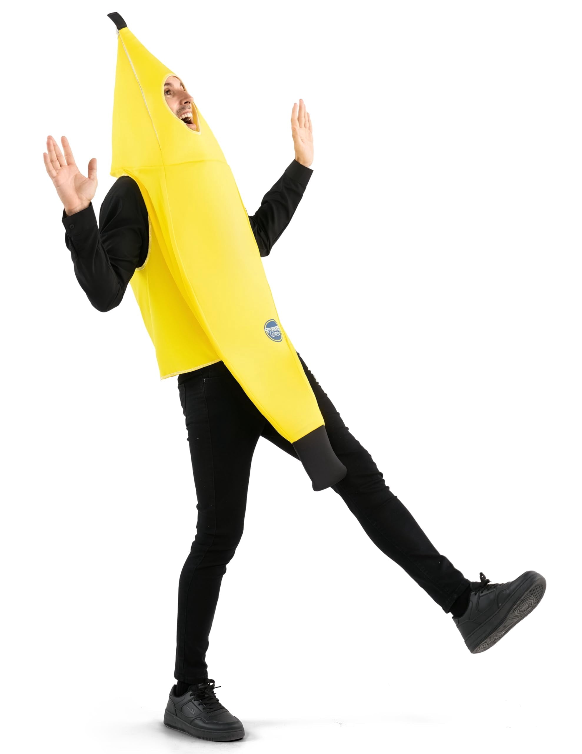Joyfy Men's Banana Costume for Adult Funny Fruit Costume Banana Halloween Fancy-Dress Costume for Themed Party Cosplay