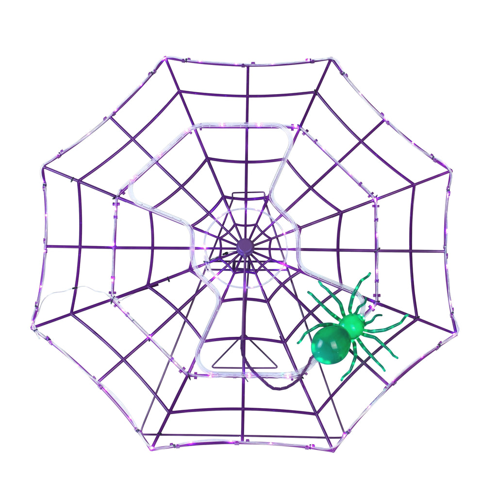 Mr. Halloween 4 ft. Outdoor Animated Spider Web - Purple Web