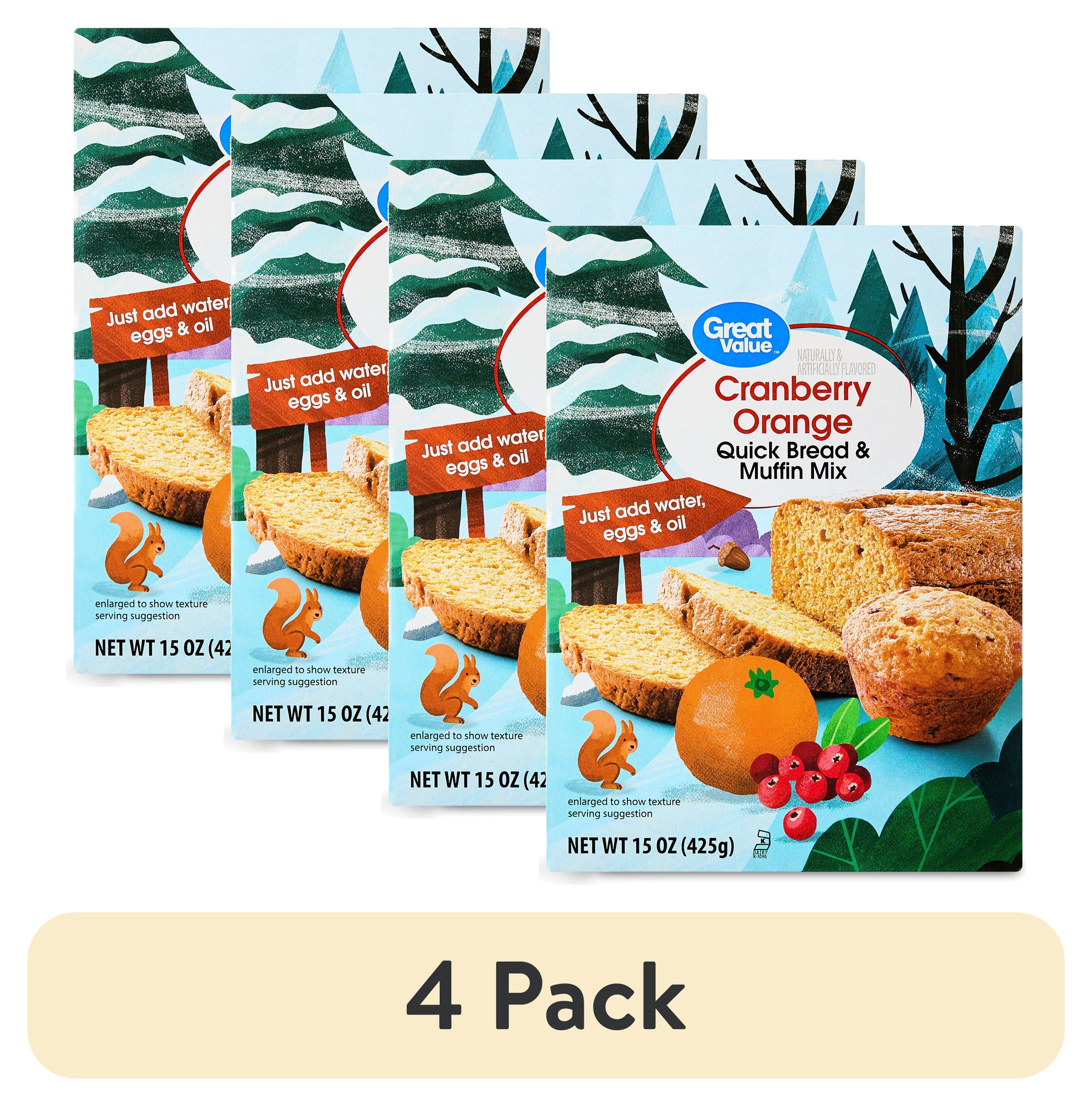 Great Value Cranberry Orange Muffin and Quick Bread Mix, 15 oz