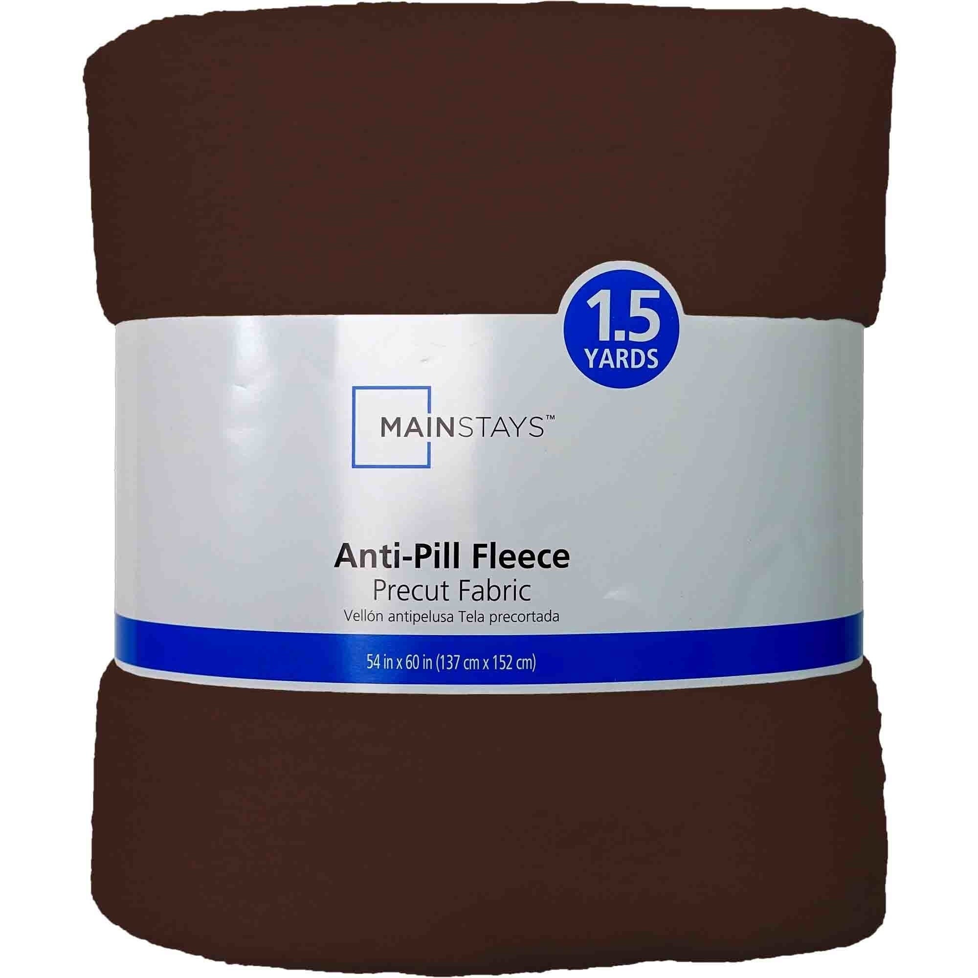 Mainstays 1.5 Yards 100% Polyester Lux Anti-pill Fleece Solids, White, 60" Wide for Crafts