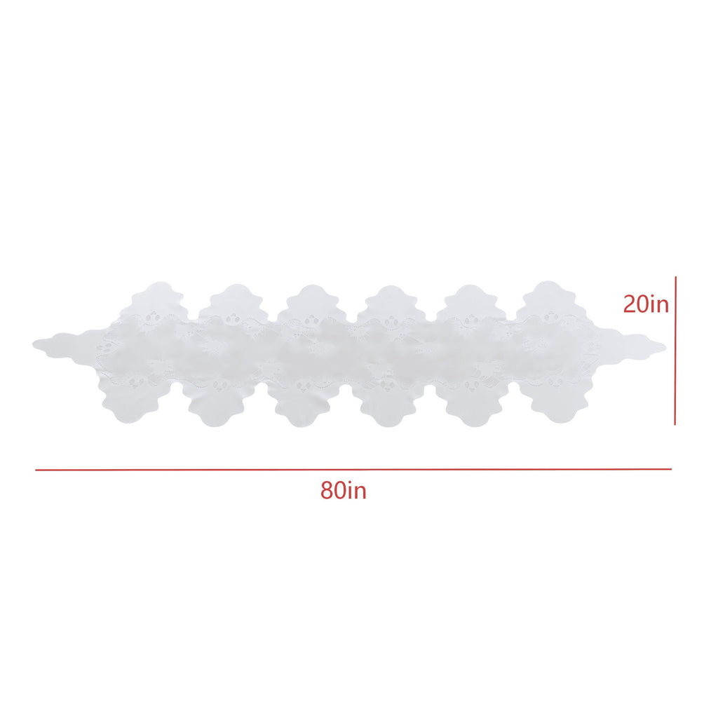 Fabric Spiderweb Table Runner, White, 80" x 20", Halloween by Way To Celebrate