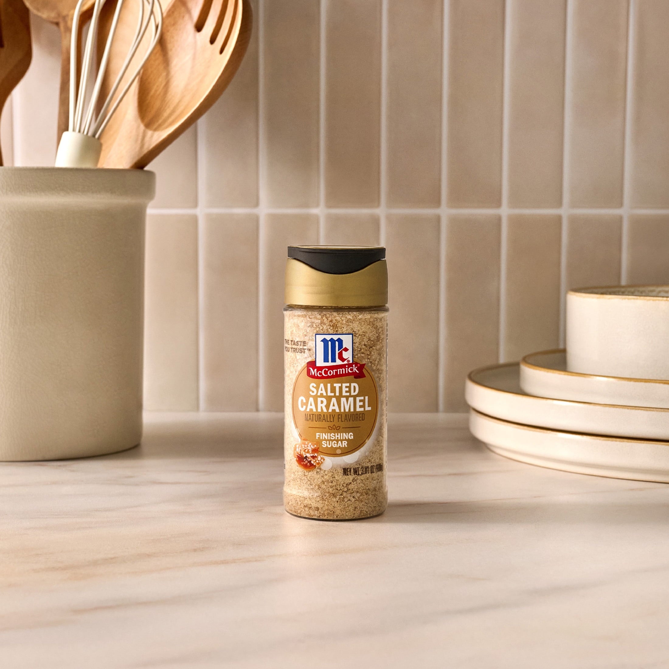 McCormick Salted Caramel Finishing Sugar, 3.81 oz Bottle
