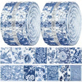 Heymaple 40Pcs Jelly Roll Fabric Strips for Quilting and Sewing, 2.6" x 20" Precut Fabric Squares for DIY Craft Handmade Accessories, Chinoiserie Series