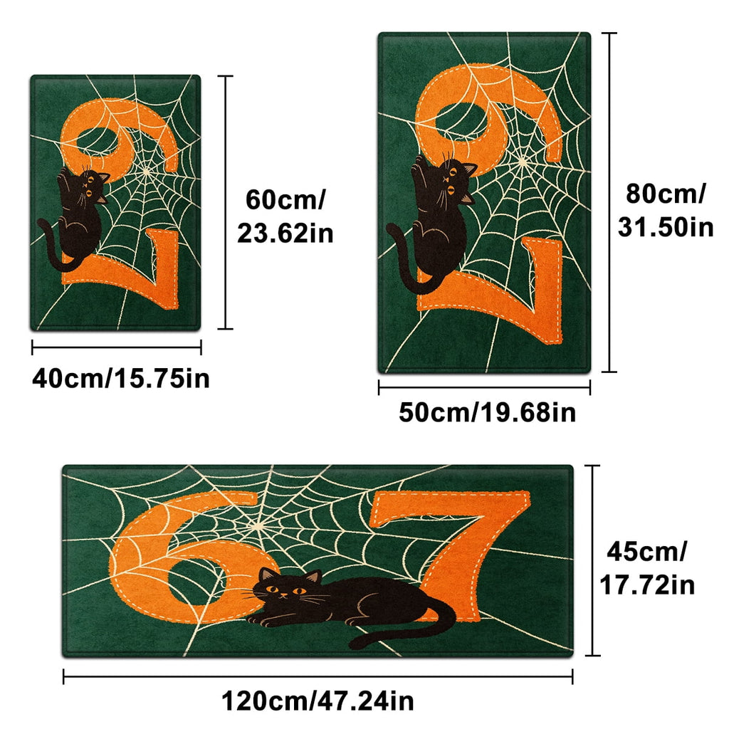 CCTFS Halloween Skeletons Holding Hot Drinks Household 1Pc Flannel Mat and Kitchen Rugs,Soft Non-slip for Bedroom Entryway