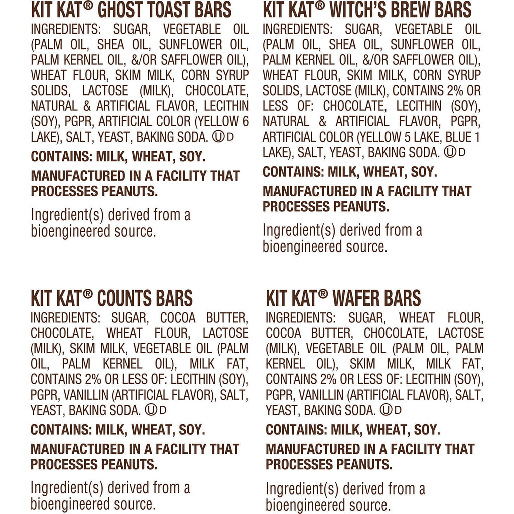 Kit Kat Assorted Flavored Wafer Snack Size, Halloween Candy Bulk Bag, 30.2 oz (60 Pieces)