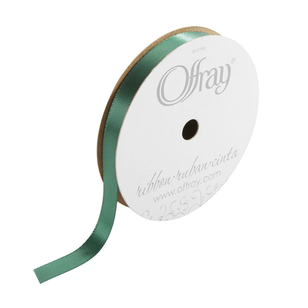 Offray Ribbon, Red Wine 3/8 inch Single Face Satin Polyester Ribbon, 18 feet