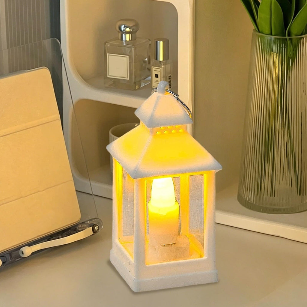 Djiypn Mini Lanterns 2Pack LED Small Lanterns Decorative Indoor Outdoor Hanging Lantern Decorative Candle Light Farmhouse Decor for Weddings Western Camping Party Halloween Christmas Decorations