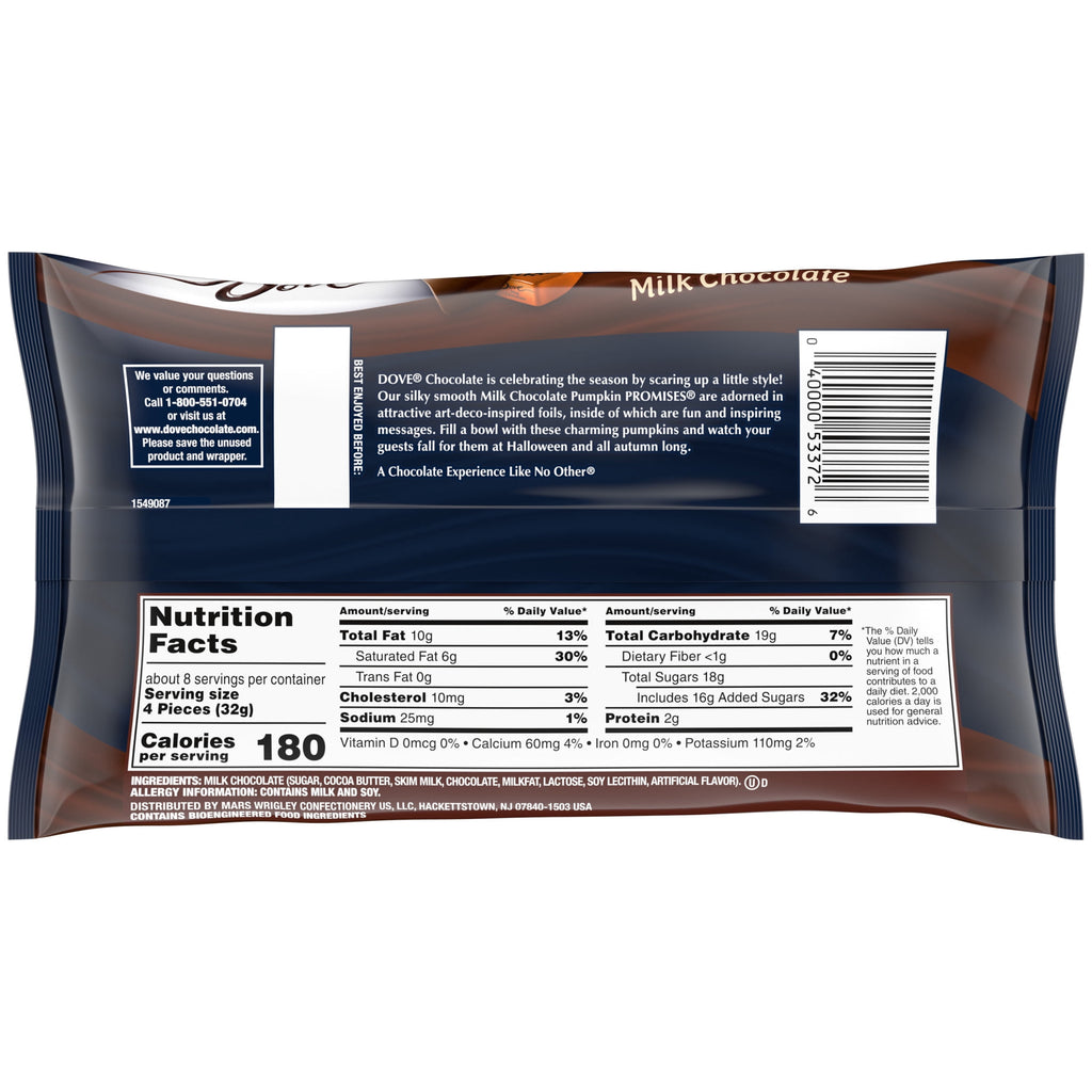 Dove Promises Milk Chocolate Pumpkins Fall Candy - 8.87oz