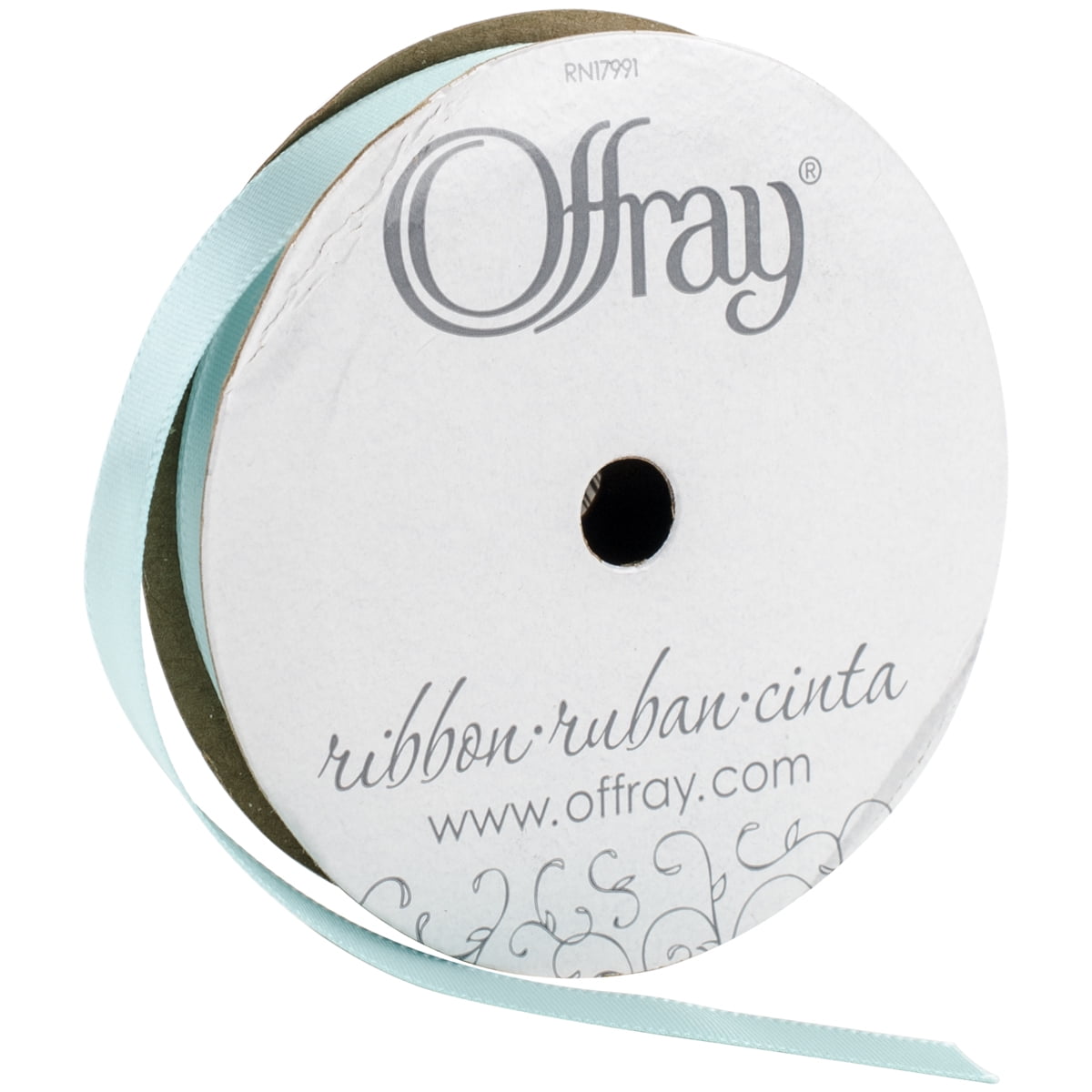 Offray Ribbon, Red Wine 3/8 inch Single Face Satin Polyester Ribbon, 18 feet