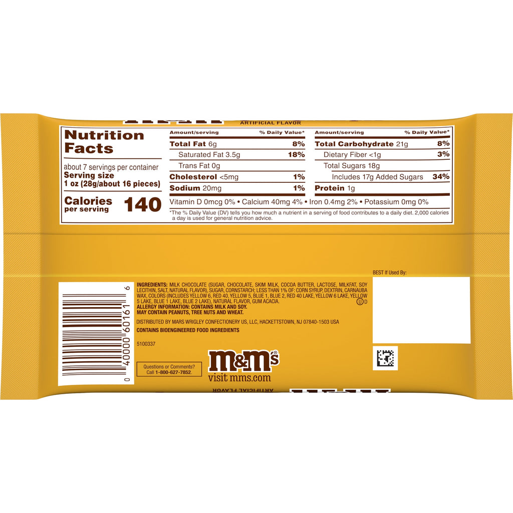 M&M'S Pumpkin Pie Milk Chocolate Candy - 7.44 Oz Bag