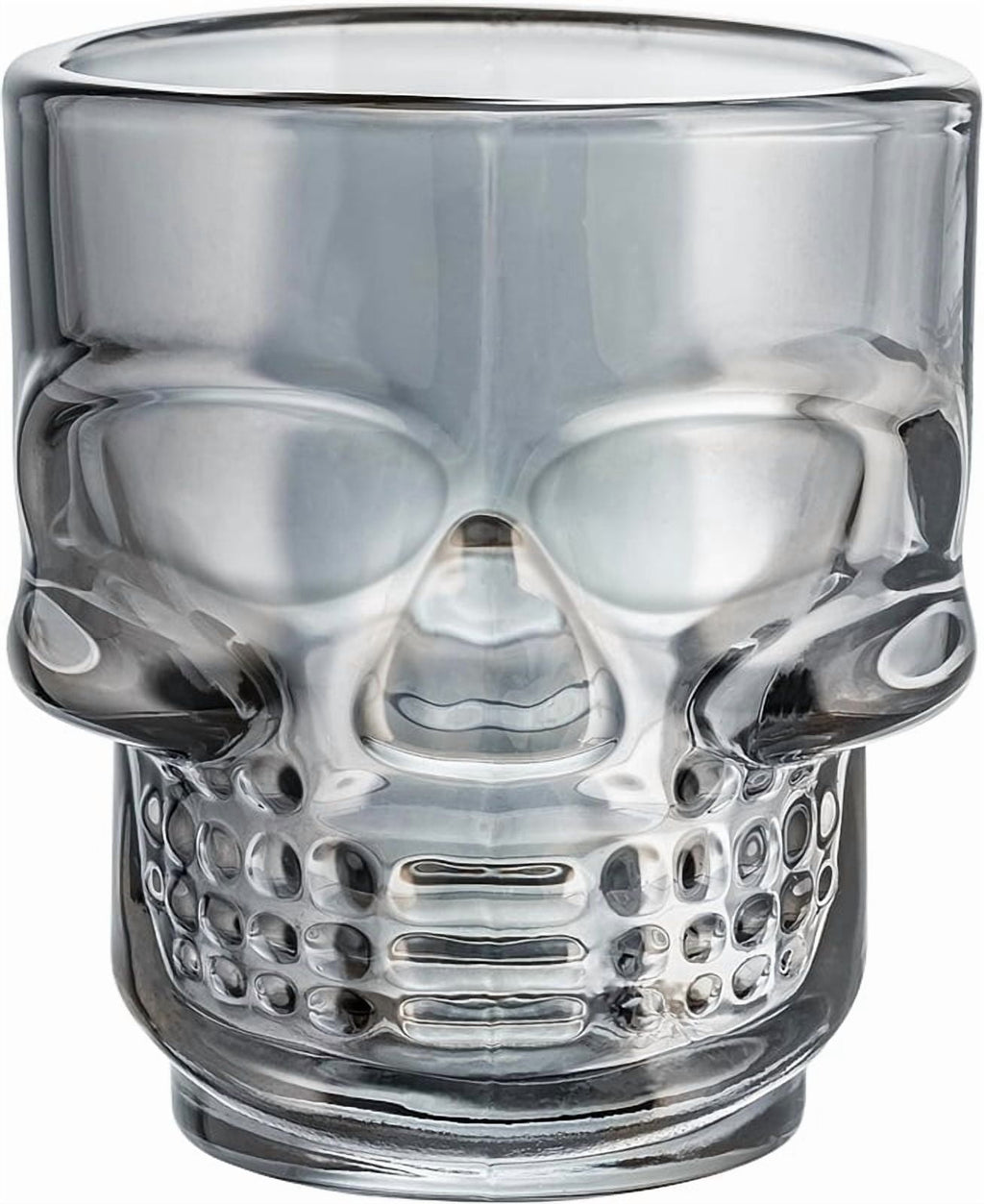 Skull Glass Shot Glasses- Set of 6 1.75oz, Clear