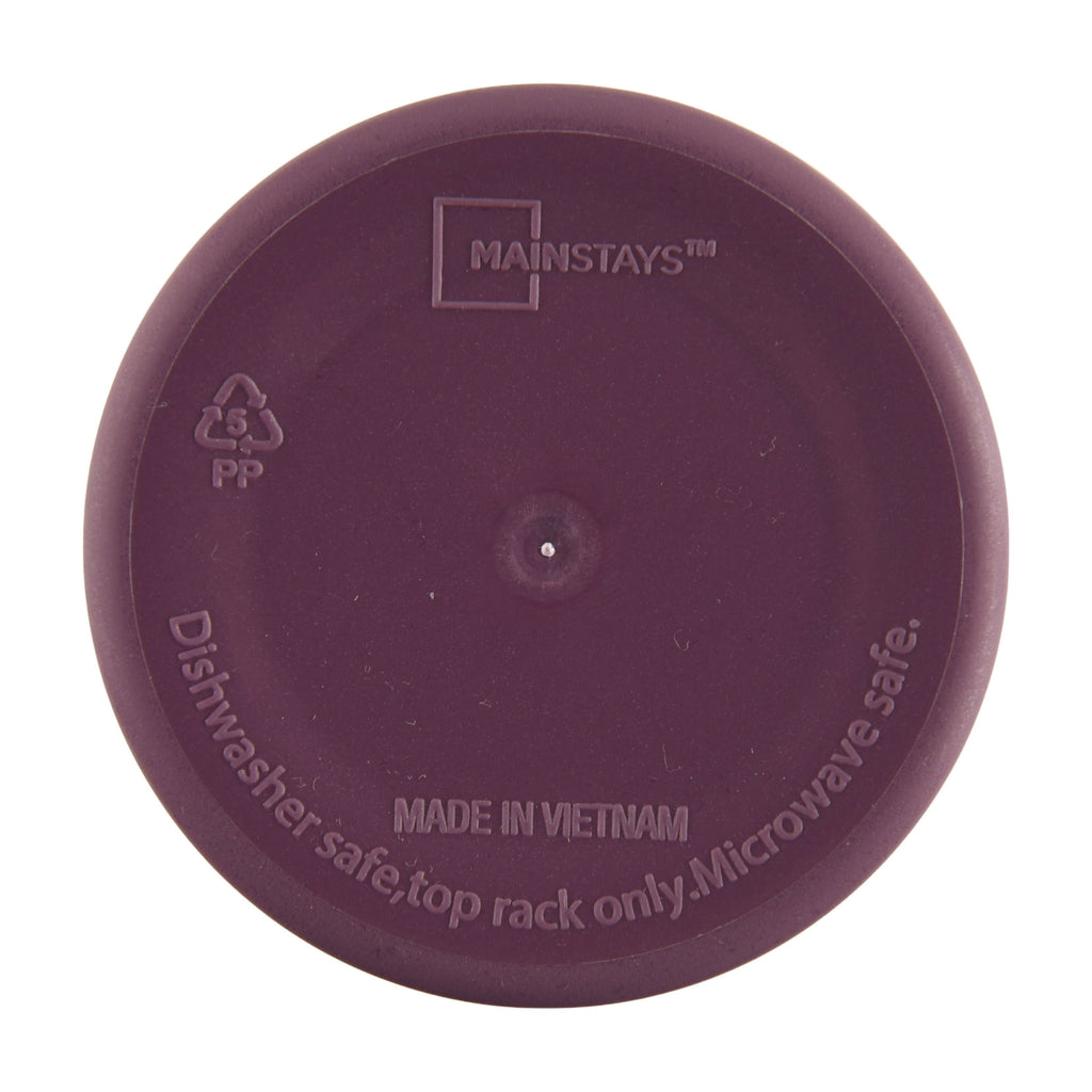 Mainstays 26 oz Round Plastic Skeleton Tumbler, Purple