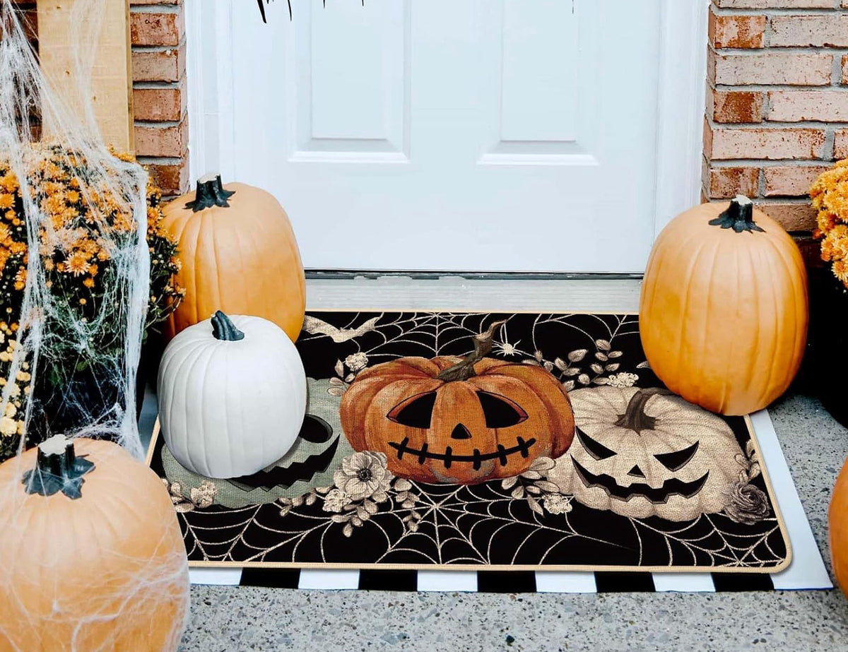 MYFLOCY Halloween Front Doormat 31x19 inch Indoor Outdoor Non Slip Floor Decoration ( Pumpkin Spooky )