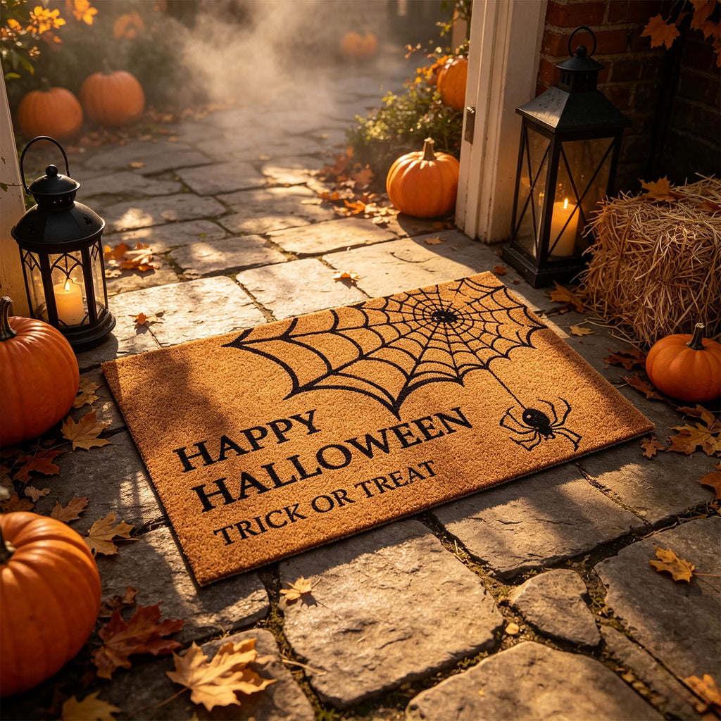 Halloween Ghost Door Mat, Cute Welcome Mat for Front Door Porch Entryway Haunted Outdoor Decor Spooky Decorative Entrance Doormat Non Slip Halloween Rug, 16" x 24"