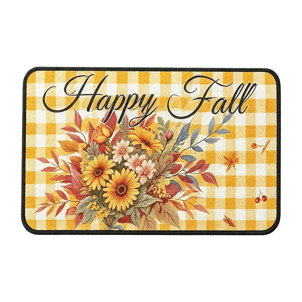 Autumn Door Mat for Entryway, 16x24 Inch, Fall-Themed Floor Doormat for Home Decor, Non-Slip Rug Mat for Living Room, Kitchen, Bedroom, Gifts for Fall Lovers (E)