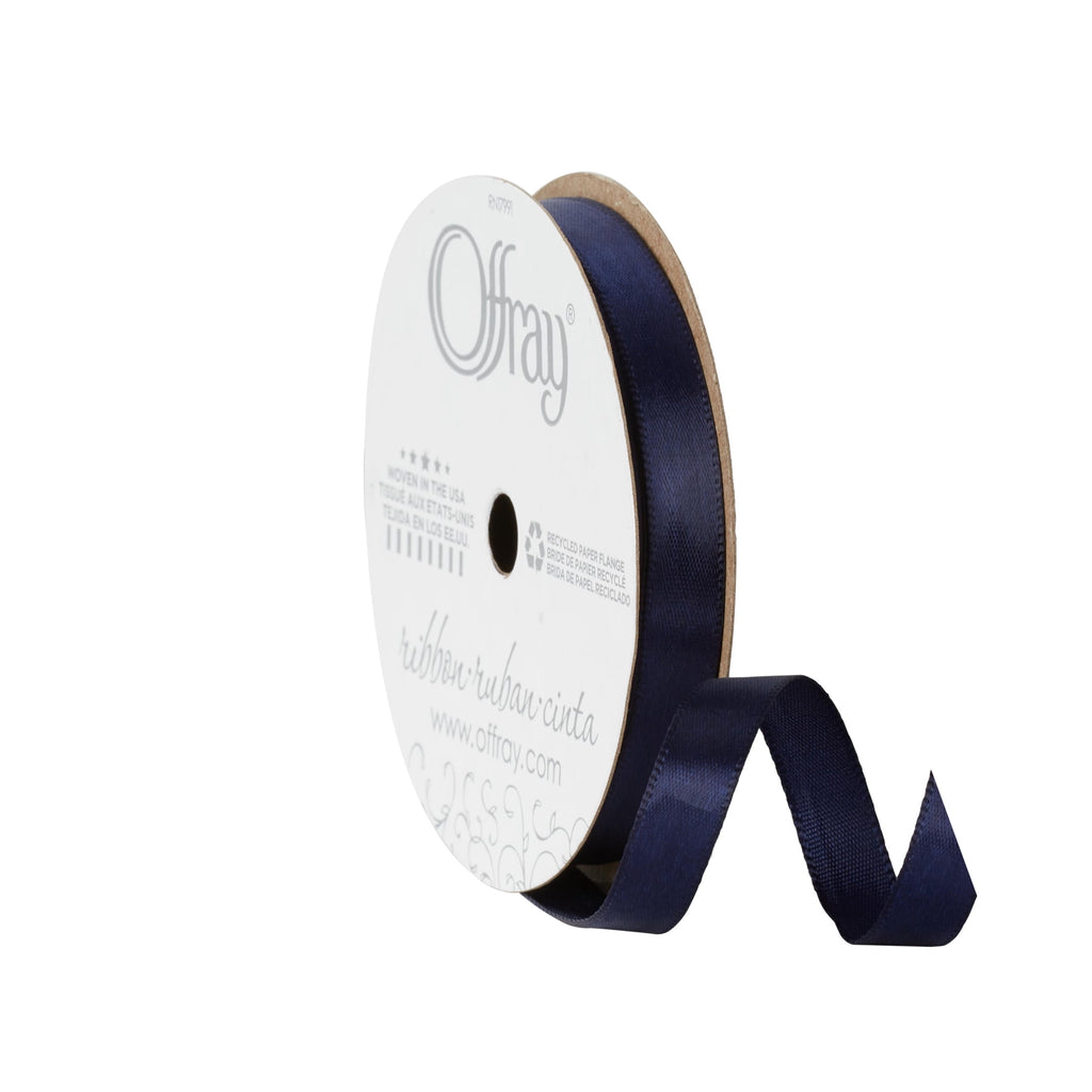 Offray Ribbon, Red Wine 3/8 inch Single Face Satin Polyester Ribbon, 18 feet