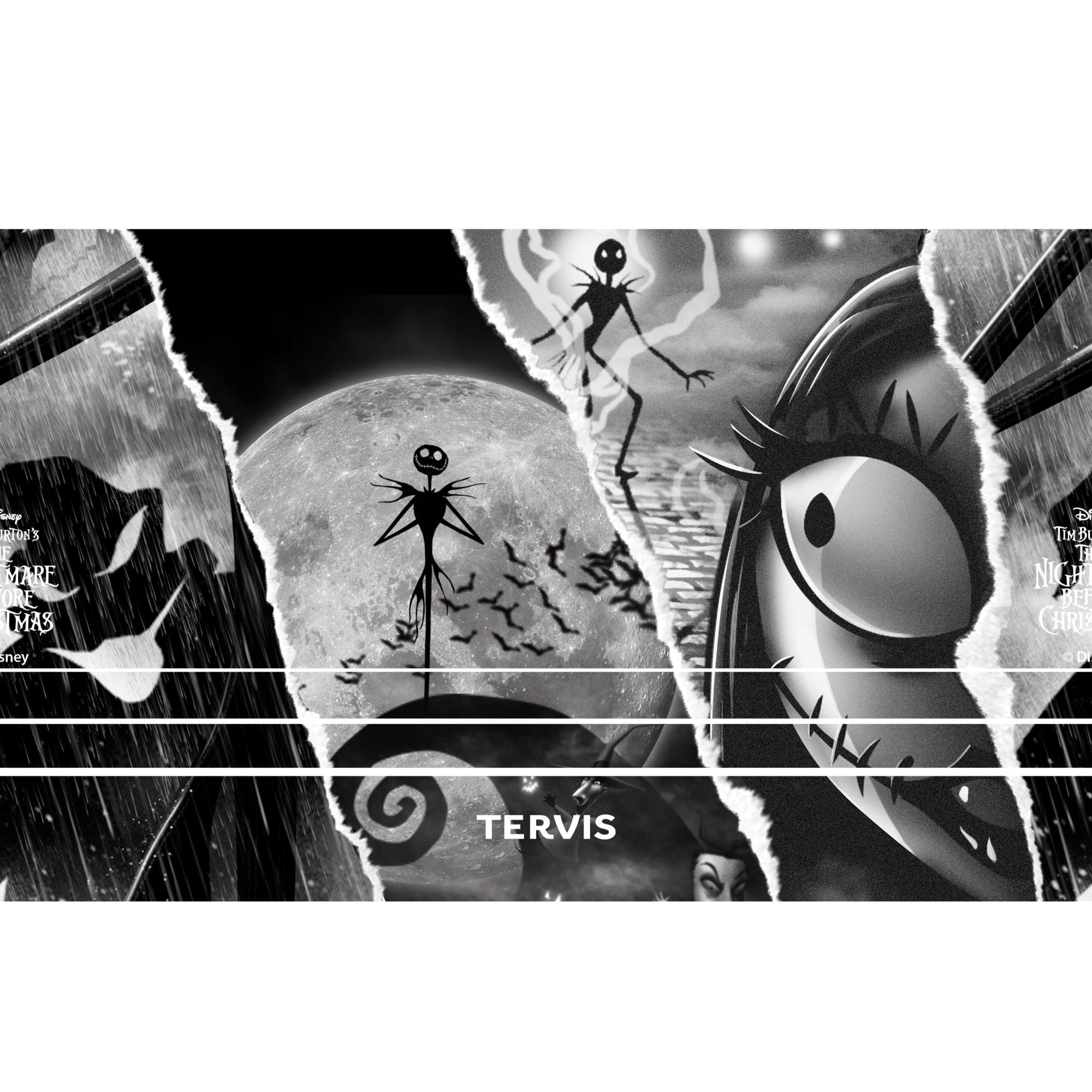 Tervis Traveler Disney Nightmare Before Christmas Torn Collage Made in USA Double Walled Insulated Tumbler Travel Cup Keeps Drinks Cold & Hot, 20oz, Stainless Steel