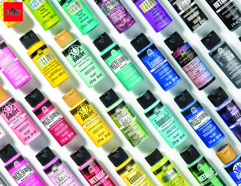 FolkArt Glitterific Acrylic Craft Paint, Glitter Finish, Hologram, 2 fl oz