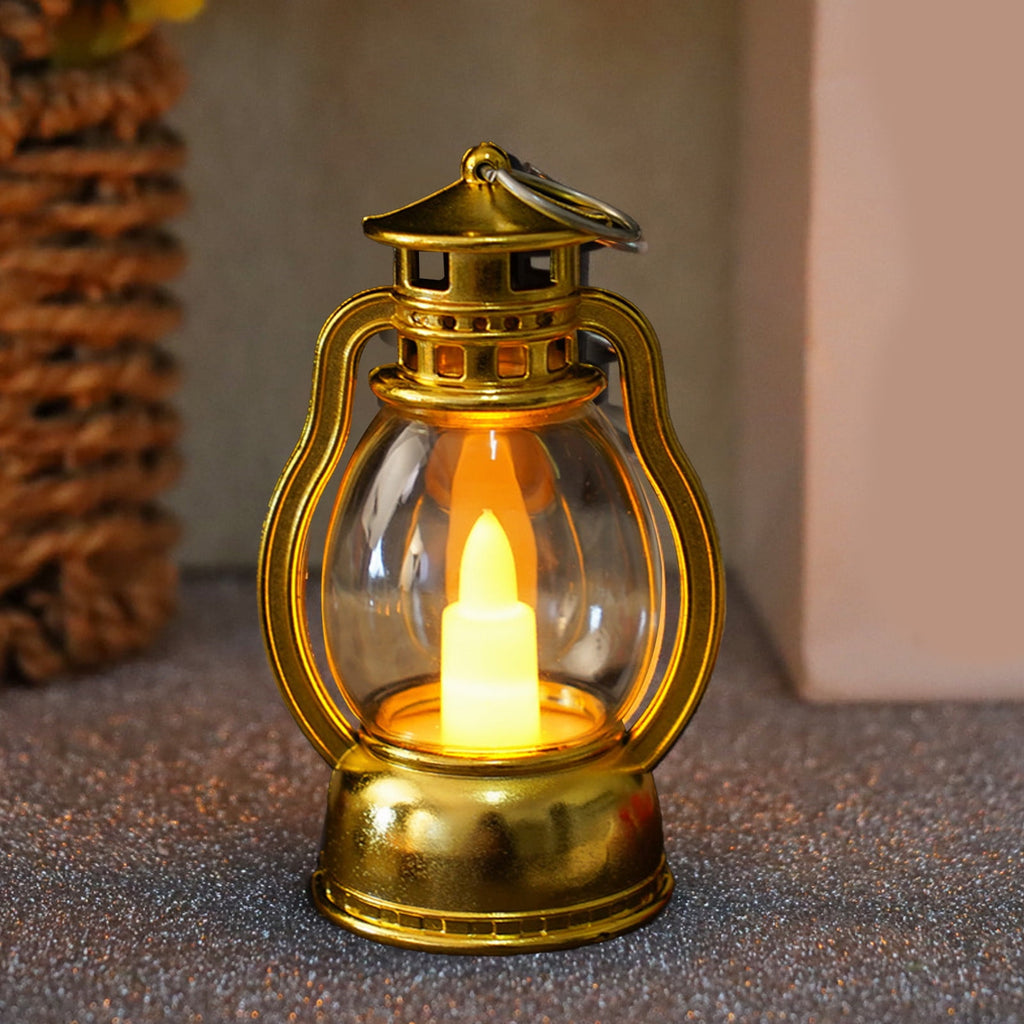 Djiypn Mini Lanterns 2Pack LED Small Lanterns Decorative Indoor Outdoor Hanging Lantern Decorative Candle Light Farmhouse Decor for Weddings Western Camping Party Halloween Christmas Decorations