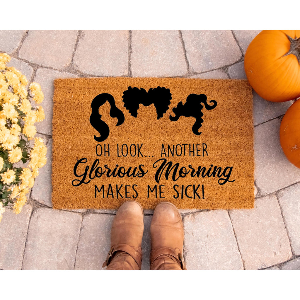 Oh Look Another Glorious Morning Makes Me Sick Door Mat | Halloween Doormat | Welcome Mat | Halloween Decor | Home Doormat | Halloween