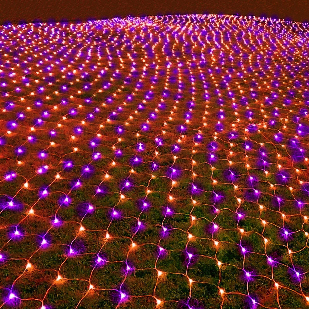 Dazzle Bright Christmas Net Lights, 360 LED 12FT x 5 FT Transparent Wire Waterproof Connectable String Lights with 8 Modes Christmas Outdoor Lights for Bushes Garden Party Holiday Decoration (Green)