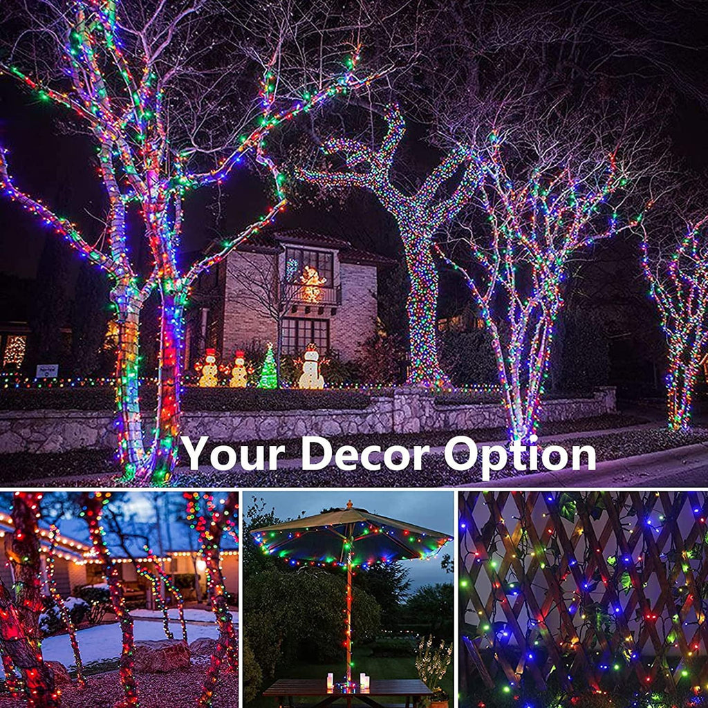 GooingTop Solar String Lights 52.3ft 160 LED Solar Tree Lights Outdoor Waterproof,Camping String Lights Yard Lights Christmas Lights with 8 Modes for Tree Wedding Holiday Party(Warm White)