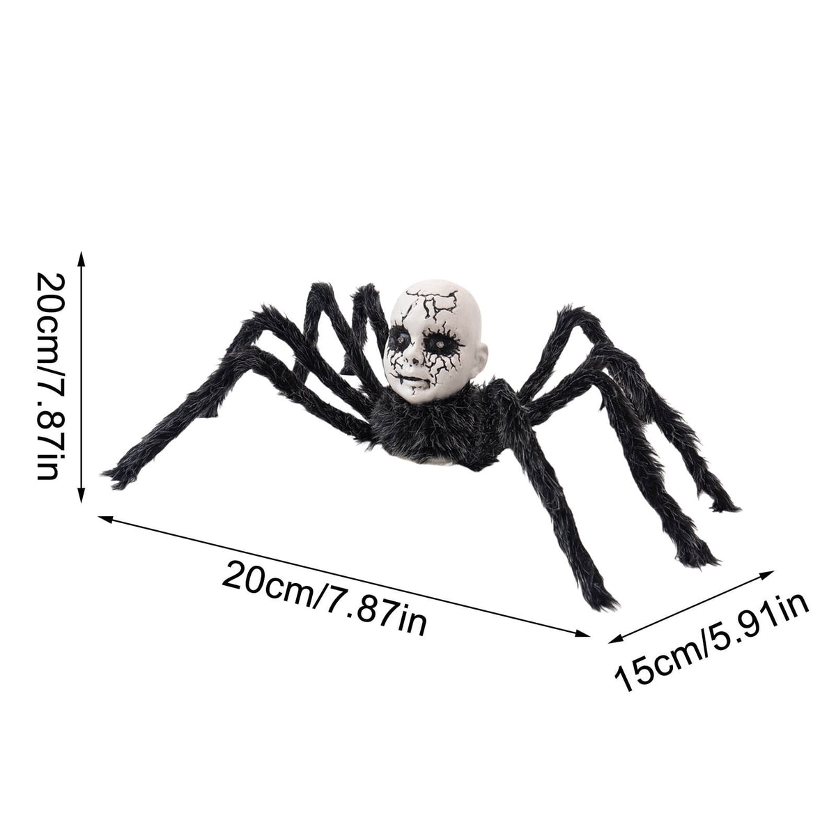 Konghyp Halloween Animated Doll Decoration with Motion Sensor, Voice-Activated Walking Toy with Light and Sound, Haunted House Prop for Party Indoor Outdoor Decor