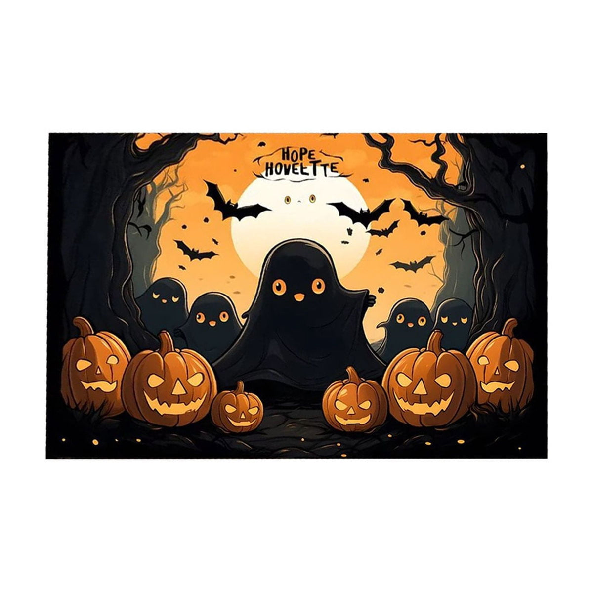 Vggrvlo Under5 Halloween Kitchen Rugs Mats for Floor Non Slip Extra Thick Chenille Door Mat Machine Washable Bath Mats Halloween Decorations