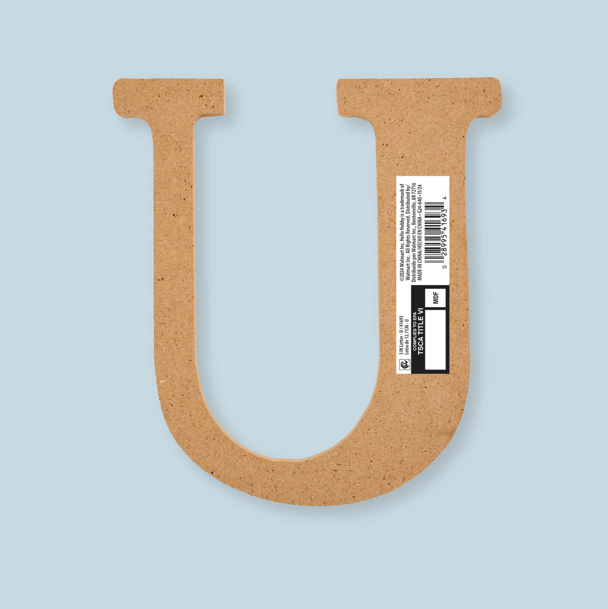 Plaid Unfinished Wood MDF 5" Letter for DIY Arts and Crafts, A