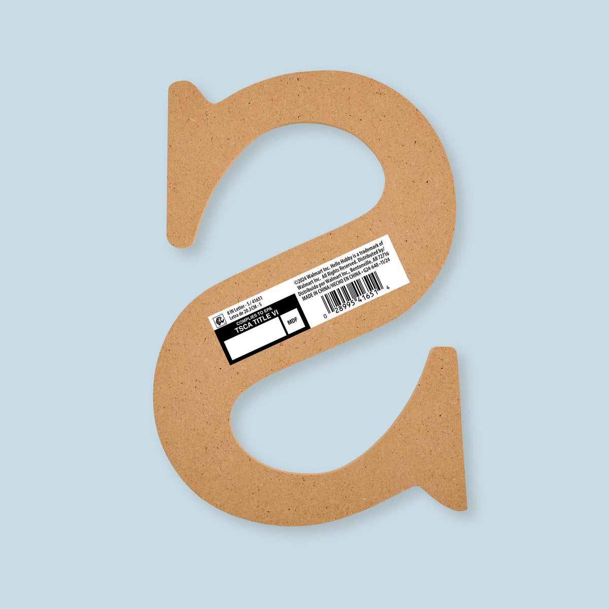 Hello Hobby Surfaces Unfinished Wood MDF Letter A, 8 in