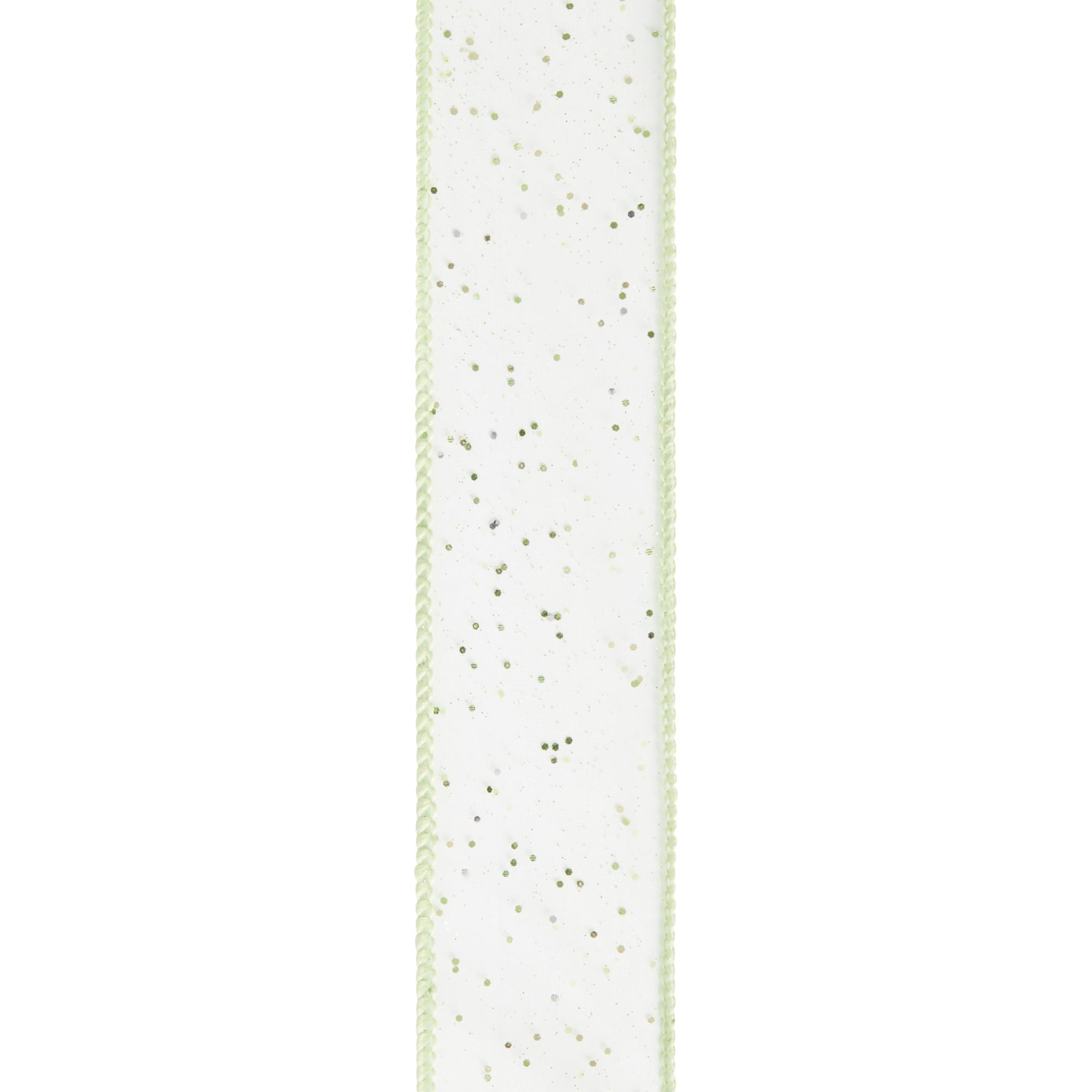 (3 pack) Offray Ribbon, Citrus Green 1 1/2 inch Wired Edge Sheer Polyester Ribbon, 9 feet