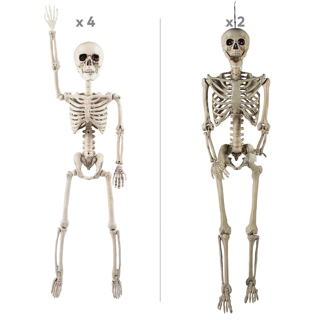 Fun Express Small Skeletons Held Hostage By Large Skeletons Halloween Decorating Kit - 6 Pc