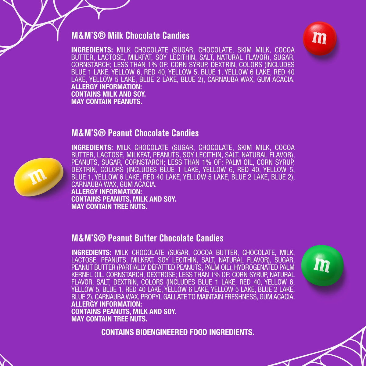 M&M's Full Size Halloween Chocolate Candy Bars, 30.58 oz, 18 Ct Box