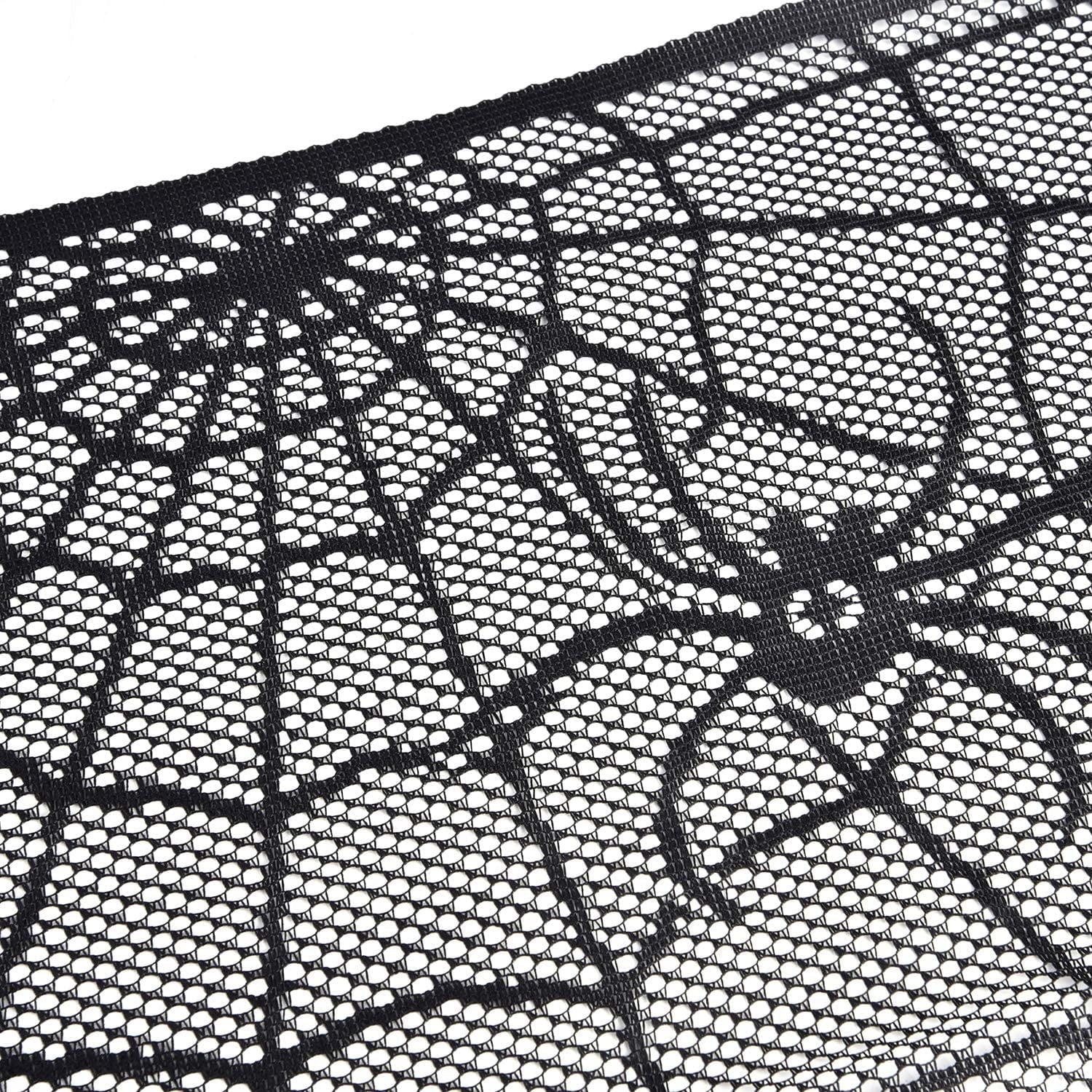 Fun Little Toys 8.4" Feet Halloween Lace Mantle Runner with String Lights,Halloween Decoration,Halloween Party Supplies,Halloween String Lights for Halloween Home Party Décor