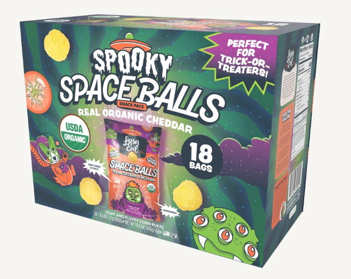 LesserEvil Spaceballs Real Organic Cheddar 0.6 oz 18 Count Box