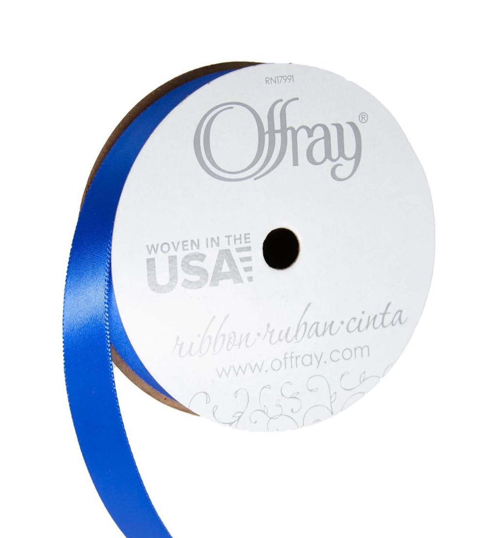 (3 pack) Offray Ribbon, Forest Green 5/8 inch Single Face Satin Polyester Ribbon, 18 feet