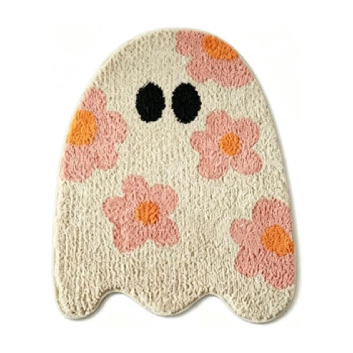 Pink Halloween Decor Ghost Candy Bowl Figurine with Bow and Scalloped Holder for Indoor Tabletop Decor and Party Favor Display
