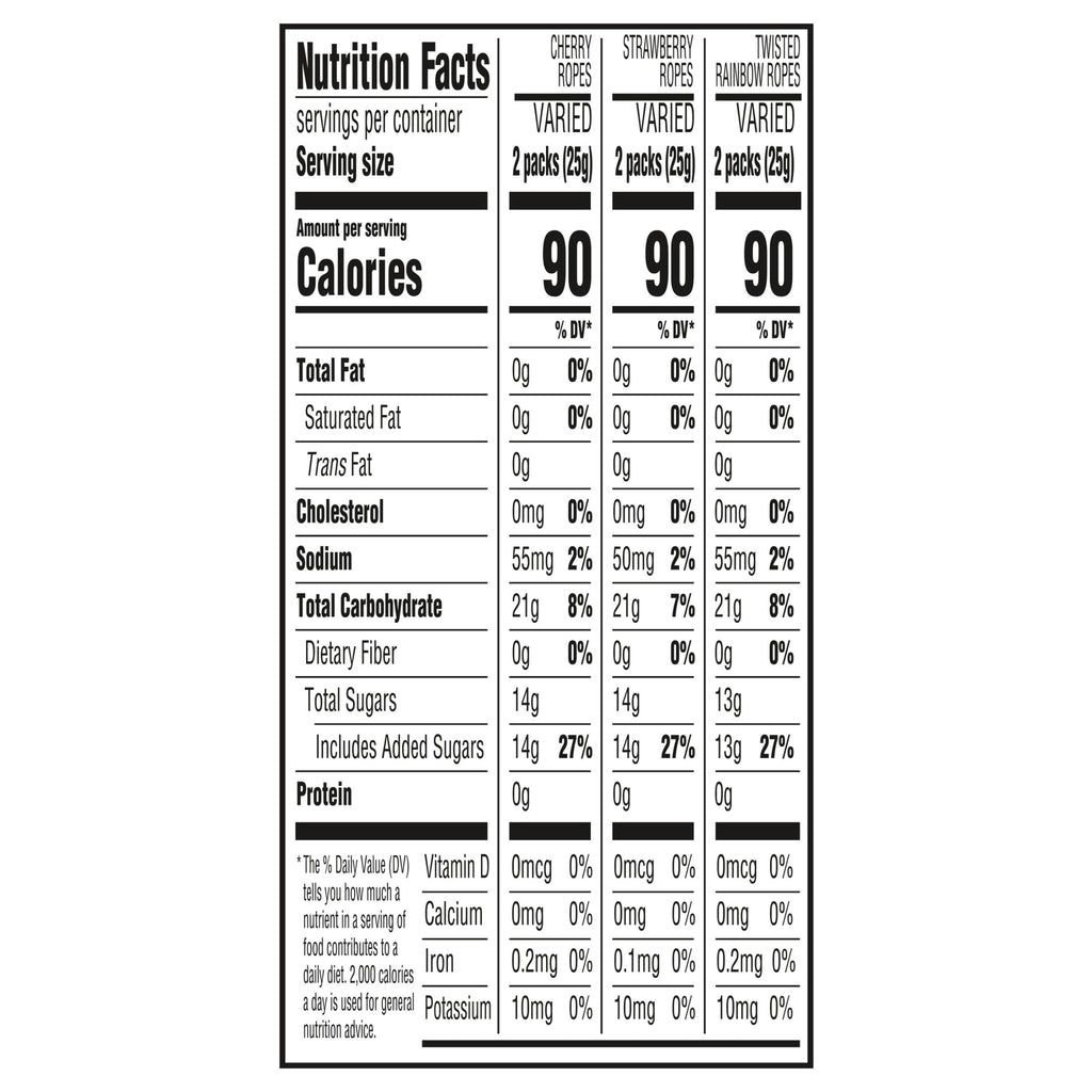 SweeTARTS Ropes, Halloween Candy Variety Mix Bag, Treat Size, 36 Count