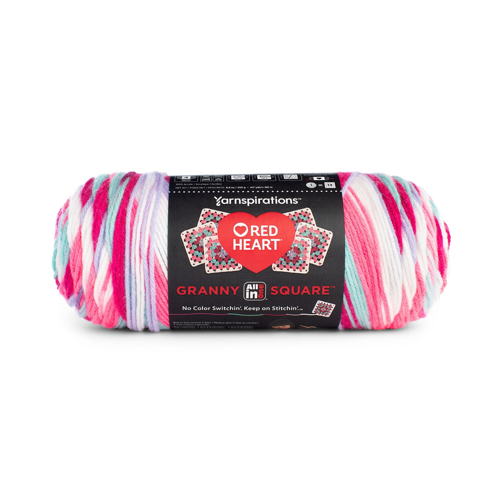 Red Heart Granny Square Yarn, Soft White - Frigid, #4 Medium, Acrylic, 8.8oz/250g, 417 Yards