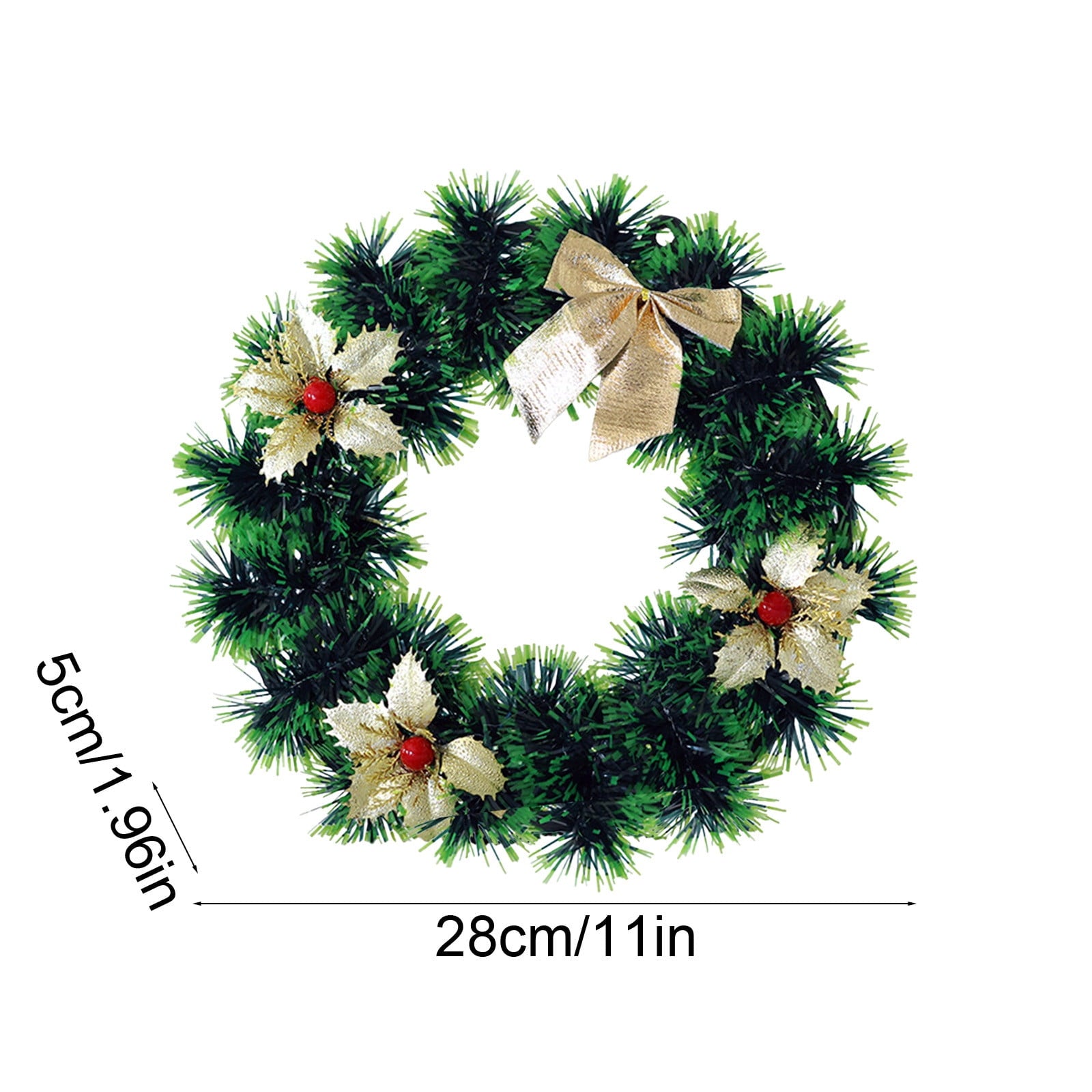 Btomtd Diameter 8" Pumpkin Skull Wreath Halloween Decor Acrylic Round Disk Hanging Ornament with Garland for Front Door Window, A