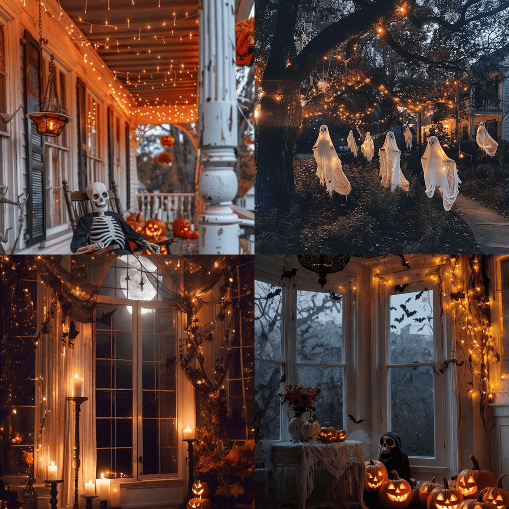 LAMPHOME Orange Halloween String Lights Outdoor, 32.5FT 100 LED Waterproof Christmas Lights with 16 Lighting Modes for Halloween Garden Party Christmas Xmas Tree Lights Decor