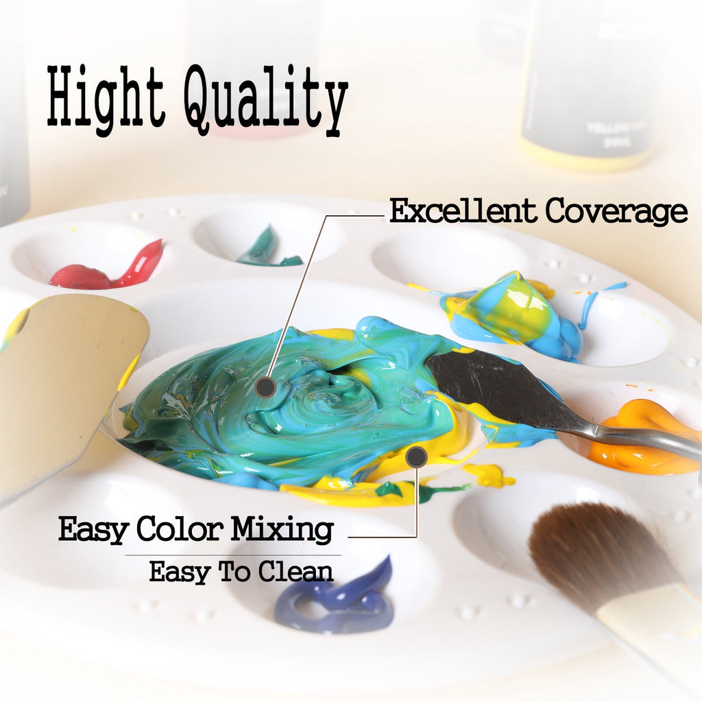 Artkey Acrylic Craft Paint Set, Festival, 24 Colors (2-Ounce)