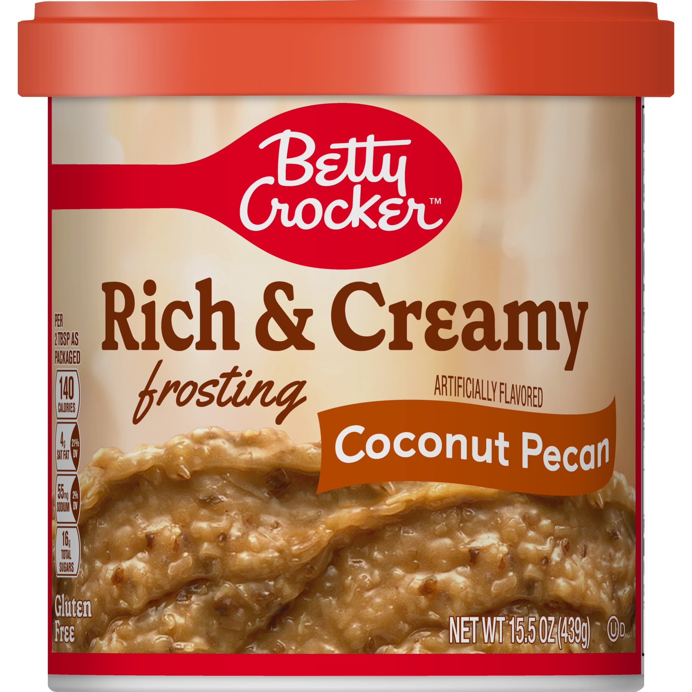 Betty Crocker Rich and Creamy Coconut Pecan Frosting, Gluten Free, 15.5 oz